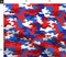 Camo Patriotic Usa July Red White Blue Camouflage American Flag 4Th Independence Custom Printed Fabric by Spoonflower Various Fabrics by the Yard or Fat Quarter
